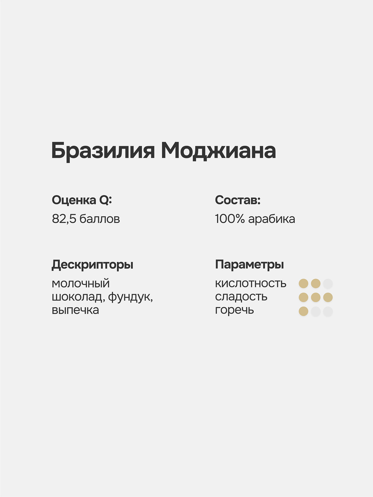 Кофе молотый Бразилия Моджиана, 200 г