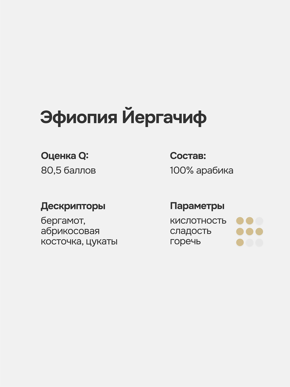 Кофе в зернах Эфиопия Йергачиф, 200 г
