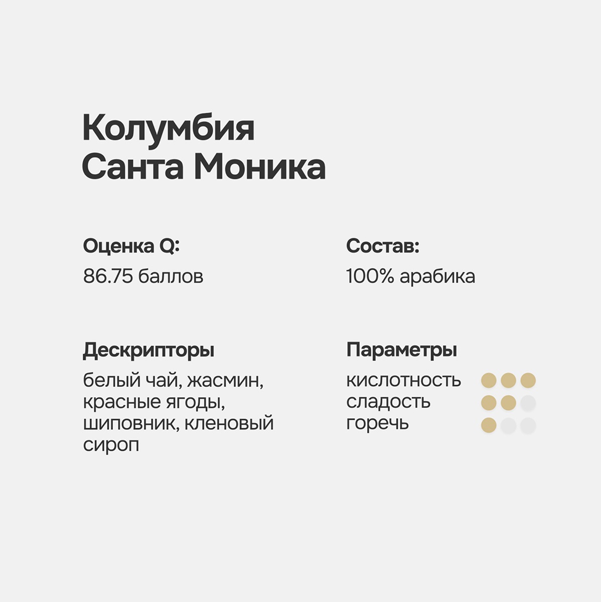 Кофе молотый Колумбия Санта Моника, 200 г